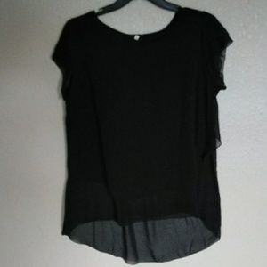 Black layer see through top